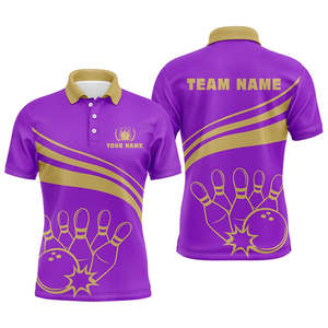 Polos de bolos para hombre, camisetas personalizadas de Flame Lightning Thunder, equipo de bolos, camiseta de liga de equipos de bolos para hombre - Product Image 5