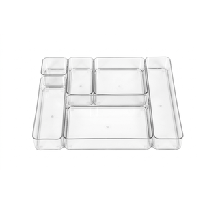 Boîtes de rangement modulaires en plastique pour la maison, le bureau, la salle de bain, la chambre à coucher - Product Image 2