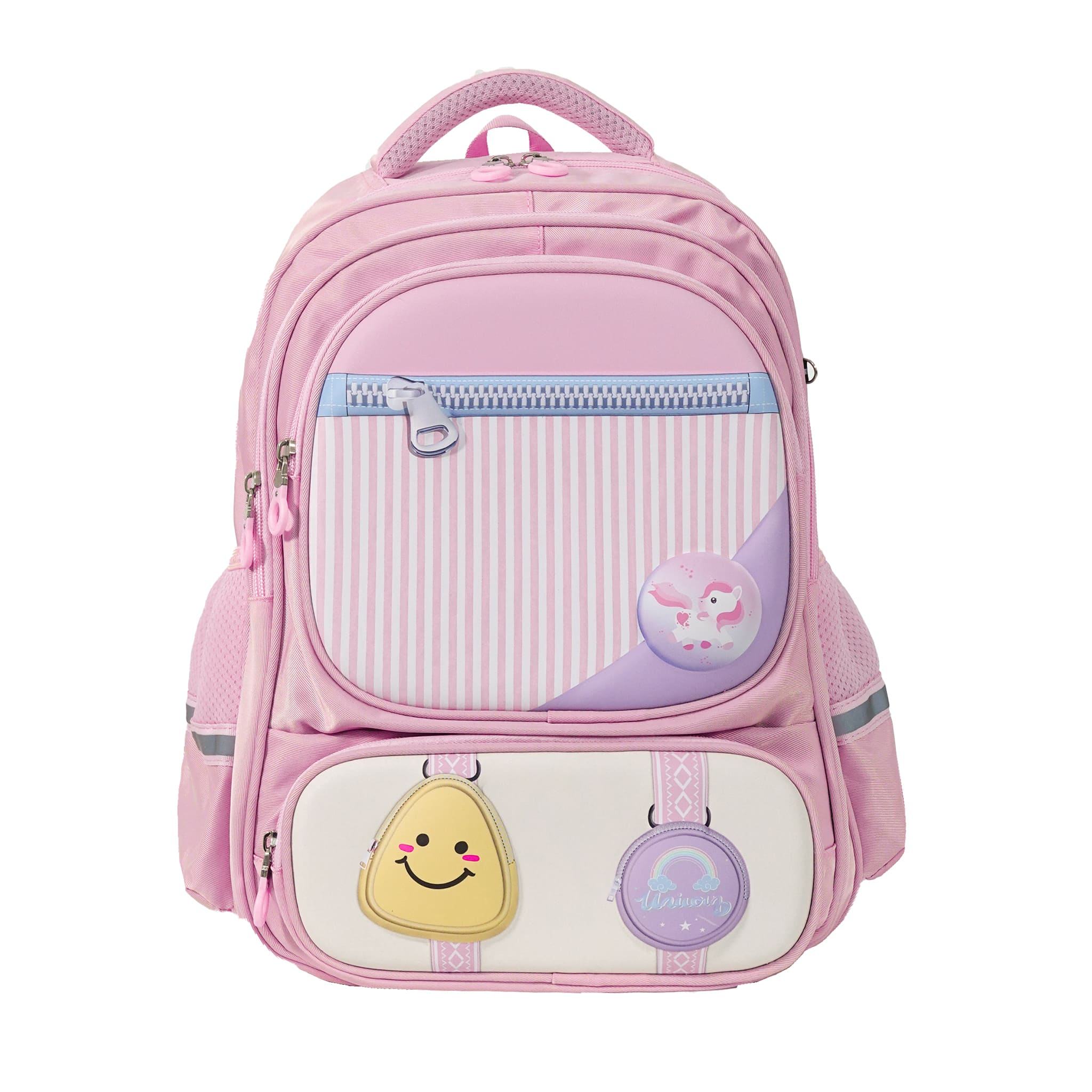 pink, dark blue, purple