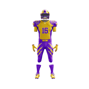 Tenues de football américain respirantes de haute qualité 100 % polyester, grandes tailles, avec logo imprimé numériquement, antibactériennes et à séchage rapide - Product Image 3