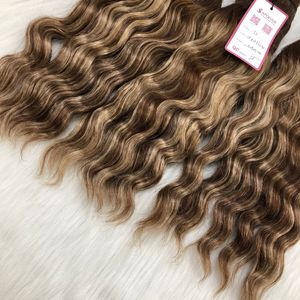 הטוב ביותר נמכר balayage עבור אמברה ברזילאי שיער אנושי הרחבות בתולה מינק טבעי גל בלונדינית wft חבילות חבילות