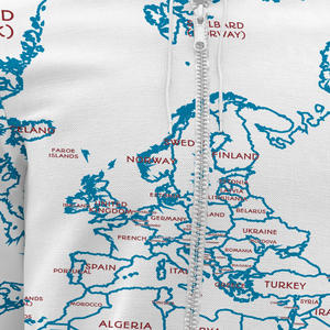 เสื้อมีฮู้ดลายแผนที่ถักแบบลำลองมีซิปมีฮู้ดเสื้อผ้าฤดูหนาวดีไซน์ทันสมัยใส่ได้ทุกเพศ - Product Image 3