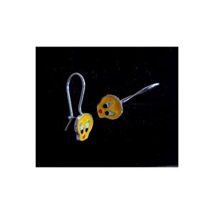 925 in argento sterling giallo pulcino tweety uncinato orecchino per bambini