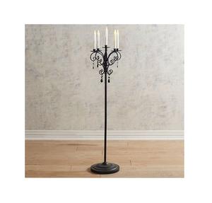 Candélabre de luxe en fer de couleur noire de qualité Design unique Candélabre de taille personnalisée pour accessoires de mariage - Product Image 1