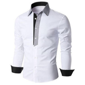 Chemises pour hommes en coton 100% anti-froissement respirantes, exportées du Bangladesh, à manches longues, formelles, boutonnées, simples et bon marché - Product Image 1