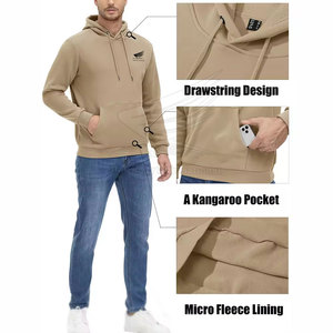 Servicio OEM, Sudaderas Casuales para Hombre de Alta Calidad, 100% Algodón, Felpa, Sólidas, Cálidas para Invierno, Transpirables, Personalizables, Hechas en Pakistán - Product Image 4