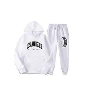 ชุดเซ็ต 2 ชิ้นสำหรับฤดูหนาว เสื้อฮู้ดแขนยาวลำลองสำหรับผู้หญิง กางเกงขายาวเอวสูง สตรีทแวร์ ชุดออกกำลังกายน้ำหนักเบา - Product Image 3