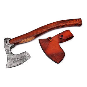 Venta al por mayor personalizado calidad superior OEM ODM servicio caza supervivencia Damasco hacha hecha a mano profesional Camping y hacha al aire libre - Product Image 1
