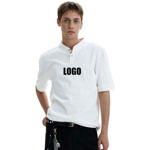Camiseta Personalizada con Logotipo para Hombre, 100% Algodón, Tejido de Punto, Secado Rápido, Estilo Retro Urbano, Informal para Parejas Jóvenes, Cuello Redondo, Estilo Lavado - Product Image 1