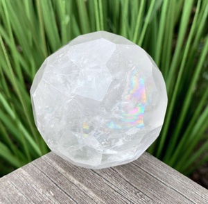 Boule à facettes de Quartz clair naturel, sphère de cristal, reiki, guérison, cristal, décoration de la maison, 1 pièce - Product Image 2