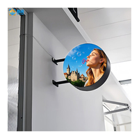 Écran LED circulaire double face de haute qualité pour l'extérieur, résistant à l'eau, mur vidéo HDR10+, résolution 1080P, Android