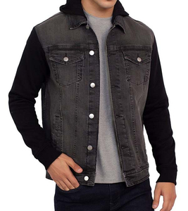 Veste en jean vintage d'hiver pour homme de style luxe OEM avec logo personnalisé, écologique et coupe-vent, streetwear - Product Image 1