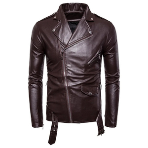 Chaqueta con cremallera de cuero de vaca suave de alta calidad para hombre, chaqueta de motocicleta de peso pesado ajustada desgastada con piedra de estilo Retro personalizada - Product Image 4