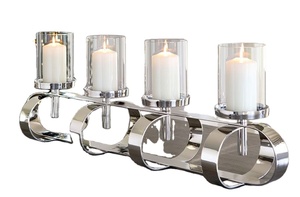 Pot de rangement en verre Offre Spéciale, bougeoir en métal/vente en gros, nouvelle mode, pot de bougie carré en verre transparent, support de bougies - Product Image 5