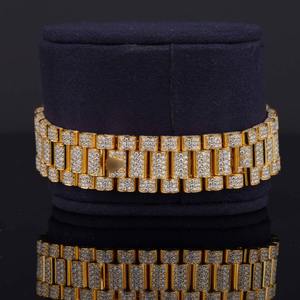 Reloj Clásico para Mujer, Dos Tonos, Completamente Adornado con Diamantes Cultivados en Laboratorio, Movimiento Automático Japonés, Correa de Acero Inoxidable - Product Image 3