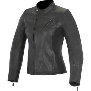 Chaqueta de Cuero Estilo Bomber de Gamuza para Mujer, Diseño Floral, Tela de Lana, Cuello con Lazo, Transpirable, Sostenible, Temporada de Otoño - Product Image 1
