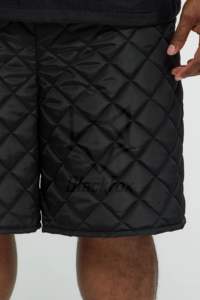 Hot Sale Custom Lightweight Quilted Streetwear Shorts Premium Quality New Style Solid Pattern Short Breathable Nonwoven Weaving - Product Image 3