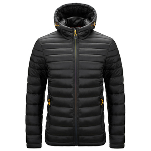 Nueva moda de invierno, chaqueta acolchada de Color personalizado para hombre, logotipo personalizado de alta calidad, cuello levantado, logotipo frontal Regular - Product Image 4
