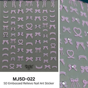 สติ๊กเกอร์ติดเล็บ 5D ลายหัวใจประดับเพชร ธีมดนตรี สำหรับสาวๆ ตกแต่งเล็บสร้างสรรค์ที่บ้าน - Product Image 6