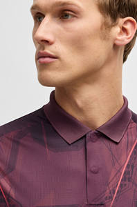 Polos con estampado gráfico Active Paddy con logotipo personalizado de nuevo diseño con protección UV 100% poliéster transpirable de secado rápido - Product Image 2