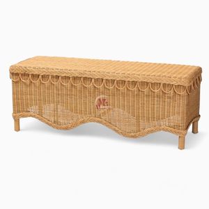 Banco de mimbre natural para decoración del hogar con diseño minimalista hecho en Vietnam al por mayor - Product Image 1