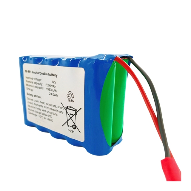 Ansmann 10S1P 2000mAh Customizable NiMH Battery Pack 12V for Solar System Toys Flashlight Use Environmental Friendly Cycle Life