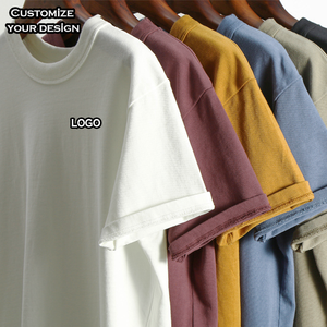 เสื้อยืดผ้าฝ้าย100% สำหรับผู้ชายเสื้อยืดยาวโอเวอร์ไซส์สำหรับพิมพ์ลายขายส่ง - Product Image 2