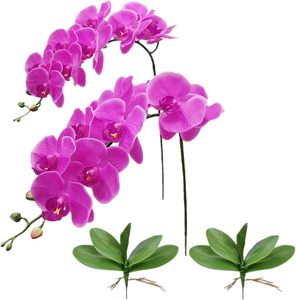 THAOF-105 HCM Store ดอกไม้กล้วยไม้ประดิษฐ์พืชสัมผัสจริงกล้วยไม้เทียม Phalaenopsis การจัดดอกไม้ - Product Image 1