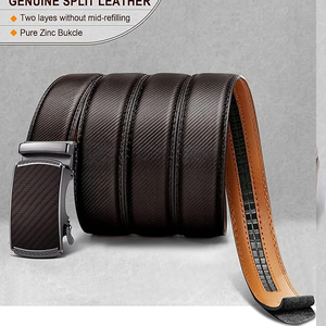 Cinturón de piel de vaca con logotipo personalizado de alta calidad para hombre estilo informal acero para hebilla Cinturón de piel de vaca Original al por mayor - Product Image 5