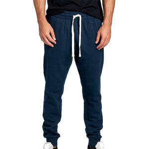 กางเกงลำลองของผู้ชายกางเกงวิ่งผ้าฝ้ายน้ำหนักเบากางเกงขายาวขาบานกางเกงโอเวอร์ไซส์ซักได้ตามต้องการ - Product Image 1