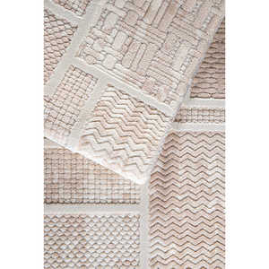 Alfombra Moderna Crema Netline BY004 Depot Home de Polipropileno y Poliéster, Fácil de Limpiar, Duradera, Antideslizante - Product Image 3