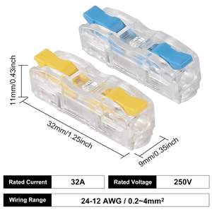 60/75 pièces/boîte Nouveau connecteur de borne de câblage automobile en alliage d'aluminium 450V Universel Compact Vernissage brillant Modèle 2247-3201 Rapide - Product Image 5