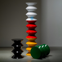Tabouret laqué design élégant de luxe chaud en gros pour la décoration de la maison avec différentes couleurs fabriquées par des artisans du Vietnam