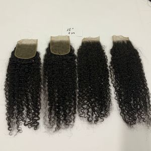 Venta caliente 18 pulgadas Cierre de cabello rizado birmano Durable encaje marrón crudo proveedor vietnamita cutícula alineada Natural recto - Product Image 3