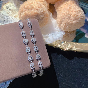 925 Argent Moissanite Bracelets & Bracelets Collection Baguettes et Ronds VVS Moissanite Diamant Hip Hop Bracelets pour Femme - Product Image 5