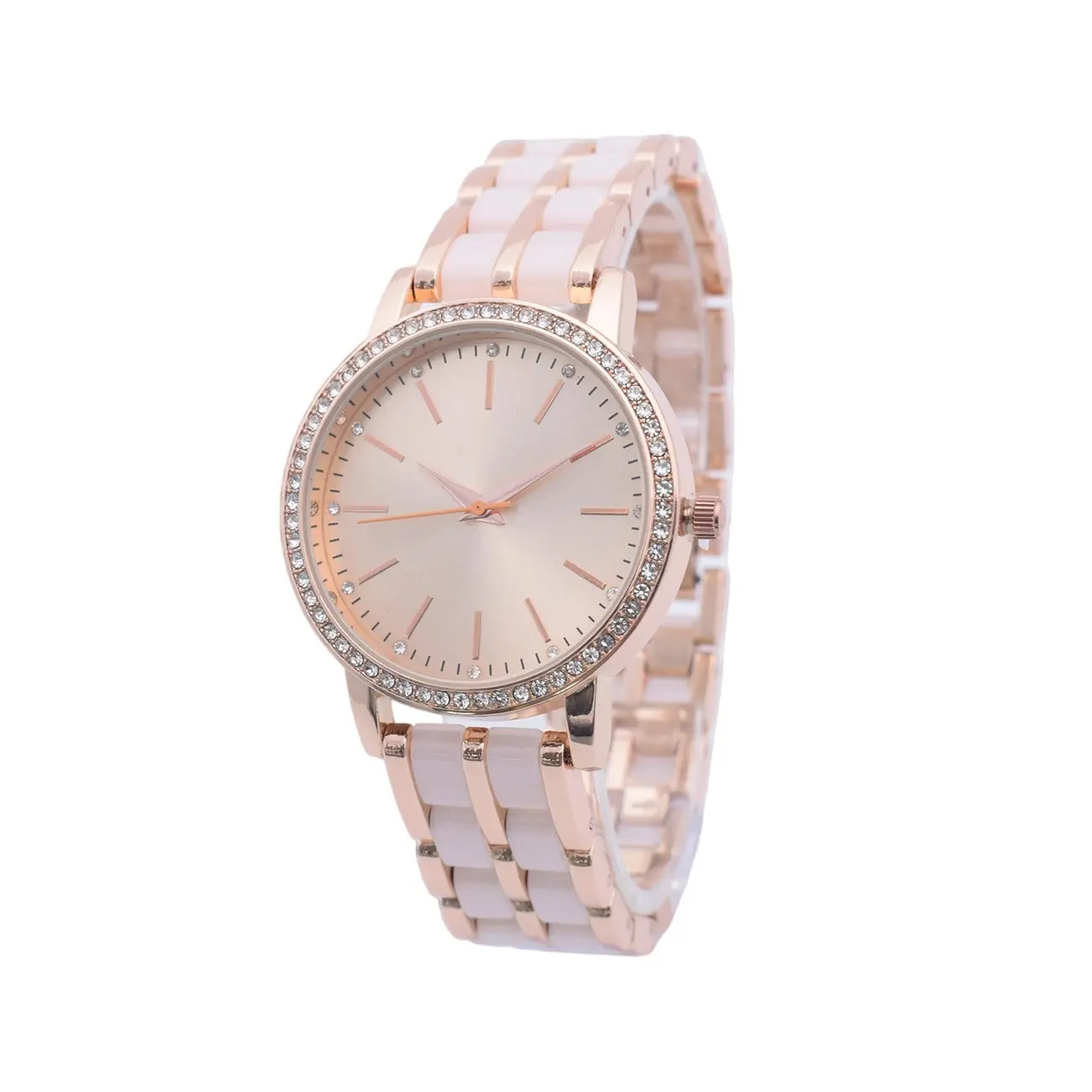 Special Stylish Style Women Quartz Watches Diamond Square Round Sterling silver gold diamond Watch manufacturers
