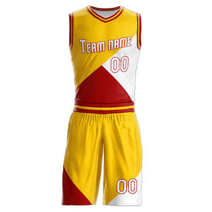 ชุดเสื้อเจอร์ซีย์ตาข่ายระบายอากาศได้ชุดเสื้อบาสเก็ตบอลแบบอเมริกันปรับแต่งได้พิมพ์ซับลิเมชัน - Product Image 5