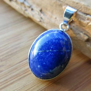 Pendentif en Lapis Lazuli naturel fait à la main en argent sterling 925 collier de bijoux en pierres précieuses pour hommes femmes pour la fête d'anniversaire de mariage - Product Image 3