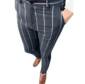 Pantalon habillé et décontracté pour homme 2026 OEM, 100% coton toile de haute qualité, respirant, couleur unie, écologique - Product Image 3