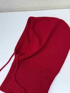 Merino wool knitted unisex hood, Warm women wool hood helmet, Winter cowl hood, Neck Warmer - Product Image 4