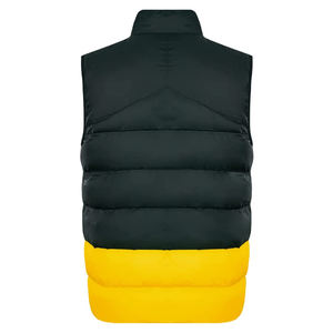 Veste matelassée sans manches brodée avec logo personnalisé pour hommes, veste d'hiver à la mode, poches zippées latérales matelassées OEM, caractéristiques chaudes à bulles - Product Image 3