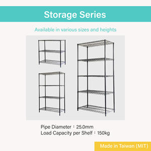 Adjustable Heavy Duty Metal Wire <b>Shelving</b> Powder Coated Finish for Warehouse Storage Corrosion Protection Multi-tier Racking - Product Image 6