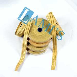 Suministro a granel Trenzas Cordones Cintas Cinta Trim Tresse Galon en oro Alambre metálico Mylar Laurex Rayon Color dorado Artesanía - Product Image 1