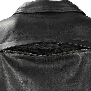 Veste de moto à col montant d'hiver de haute qualité OEM veste de course de motard en cuir véritable personnalisée - Product Image 3