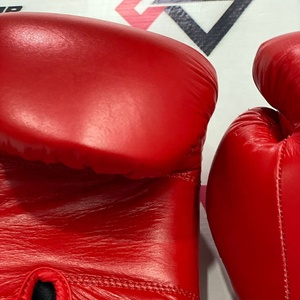 Gants de boxe en cuir de vache véritable FLY Red sur mesure, fermeture à sangle, entraînement confortable, rembourrage absorbant les chocs - Product Image 4