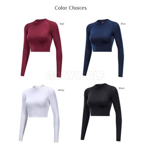 Respirant Femmes Recadrée Compression Top Activewear Workout Gym Shirt - Product Image 6