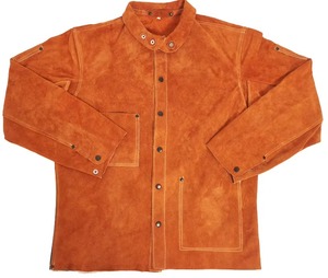 Chaqueta de soldadura de puño de cuero de vaca dividida de cuerpo de algodón resistente al fuego de alta resistencia ropa de protección de seguridad - Product Image 3