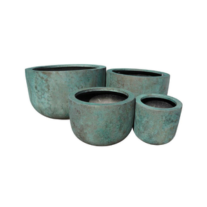 Macetas de jardín grandes para exteriores, macetas de fibra de vidrio de forma ovalada de larga duración, 5 uds. - Product Image 3