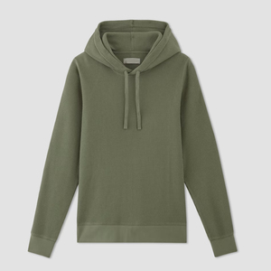 Sudadera con capucha de punto Waffle para hombre, sudaderas con capucha de algodón orgánico para hombre, sudadera personalizada con capucha para hombre - Product Image 5