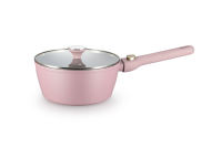 Nouveautés Batterie de cuisine moderne personnalisable en aluminium à revêtement céramique rose à induction batterie de cuisine et de poêles antiadhésives batterie de cuisine